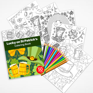 50 Luck On St. Patrick’s Day Printable Coloring Pages For Kids & Adults (INSTANT DOWNLOAD)