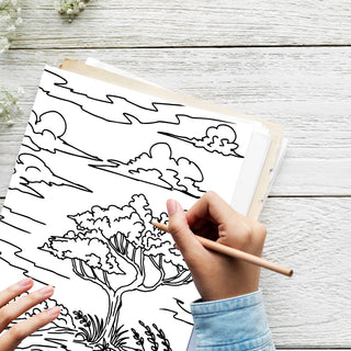 50 Lush Meadows Printable Coloring Pages For Kids & Adults (INSTANT DOWNLOAD)