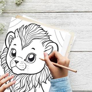 Majestic Lion Printable Coloring Pages For Kids & Adults (INSTANT DOWNLOAD)