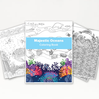 50 Majestic Ocean Printable Coloring Pages For Kids & Adults (INSTANT DOWNLOAD)