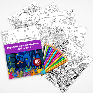 50 Majestic Underwater Kingdom Printable Coloring Pages For Kids & Adults