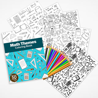 50 Engaging Math Printable Coloring Pages For Kids & Adults (INSTANT DOWNLOAD)