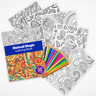 50 Mehndi Magic Printable Coloring Pages For Kids & Adults (INSTANT DOWNLOAD)