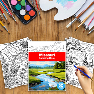 50 Magnificent Missouri Printable Coloring Pages For Kids & Adults (INSTANT DOWNLOAD)