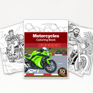 50 Exciting Motorcycle Printable Coloring Pages For Kids & Adults (INSTANT DOWNLOAD)