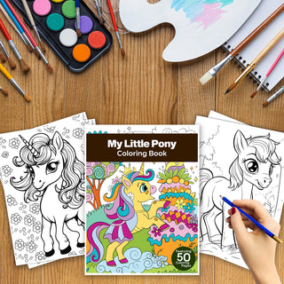 50 My Little Pony Printable Coloring Pages For Kids & Adults (INSTANT DOWNLOAD)