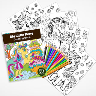 50 My Little Pony Printable Coloring Pages For Kids & Adults (INSTANT DOWNLOAD)