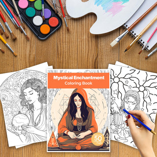 50 Mystical Enchantment Printable Coloring Pages For Kids & Adults (INSTANT DOWNLOAD)