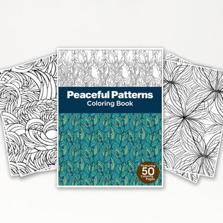 50 Peaceful Patterns Printable Coloring Pages For Kids & Adults (INSTANT DOWNLOAD)