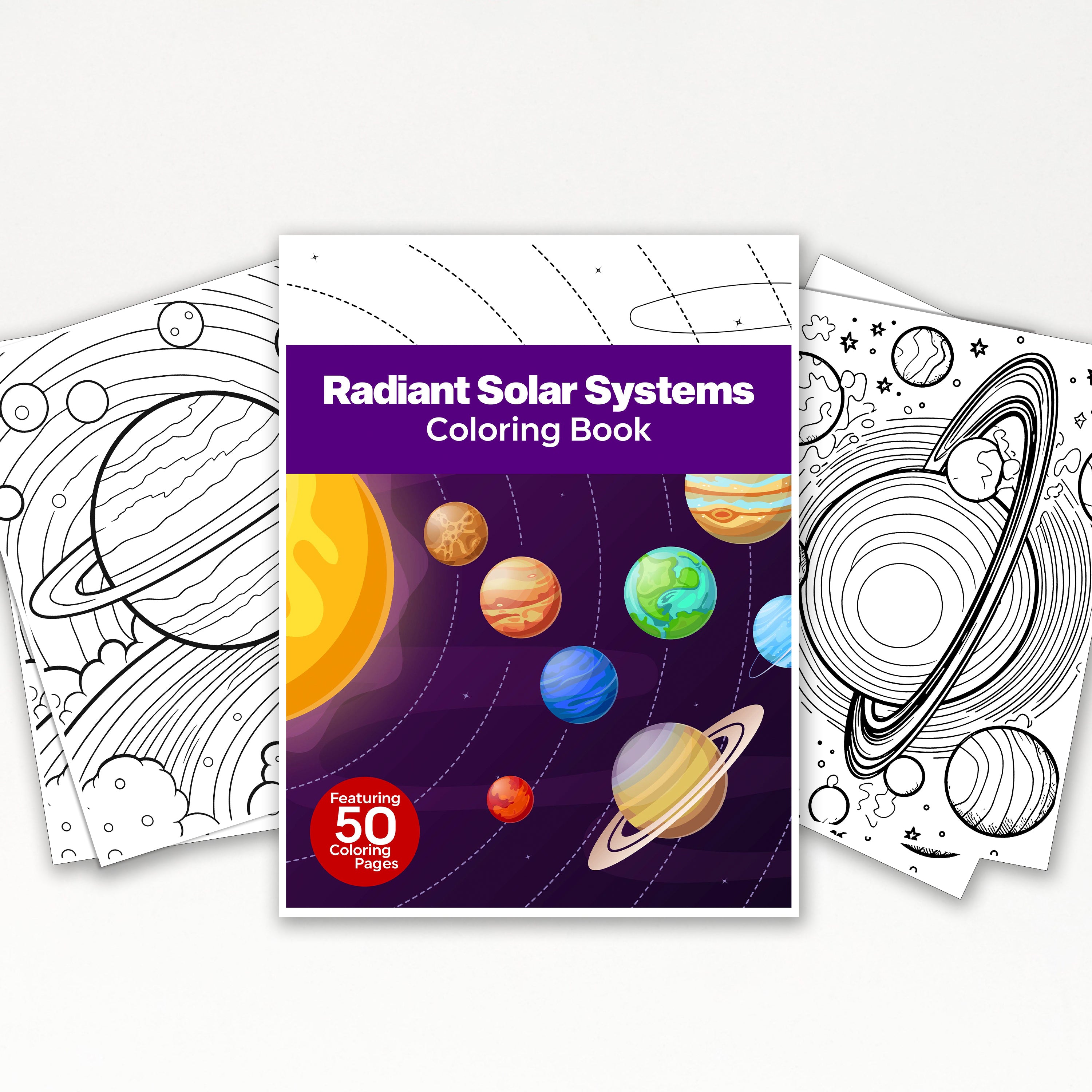 Printable Solar System Coloring Book Space Theme With Planets