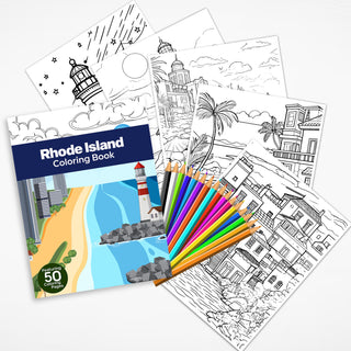 50 Amazing Rhode Island Printable Coloring Pages For Kids & Adults (INSTANT DOWNLOAD)