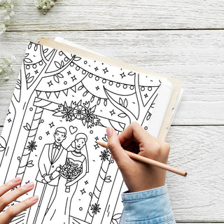 50 Romance & Wedding Printable Coloring Pages For Adults (INSTANT DOWNLOAD)