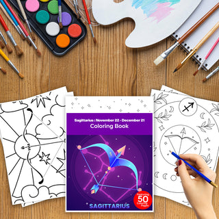 50 Amazing Sagittarius Printable Coloring Pages for Kids & Adults (INSTANT DOWNLOAD)