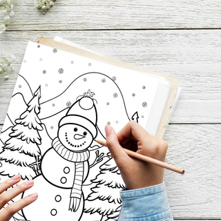 50 Winter Wonderland Snowman Printable Coloring Pages For Kids & Adults (INSTANT DOWNLOAD)