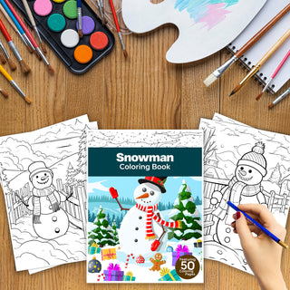 50 Winter Wonderland Snowman Printable Coloring Pages For Kids & Adults (INSTANT DOWNLOAD)