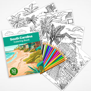 50 Amazing South Carolina Printable Coloring Pages For Adults & Kids (INSTANT DOWNLOAD)