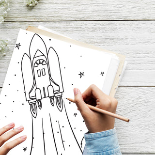 50 Dynamic Spacecraft Printable Coloring Pages For Kids & Adults (INSTANT DOWNLOAD)