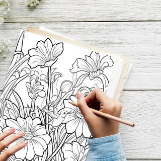 50 Spirited Spring Printable Coloring Pages For Kids & Adults (INSTANT DOWNLOAD)