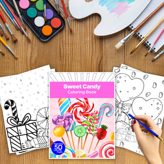 50 Sweet Candy Printable Coloring Pages For Kids & Adults (INSTANT DOWNLOAD)