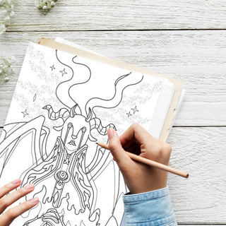 50 Tarot Magic Printable Coloring Pages For Kids & Adults (INSTANT DOWNLOAD)