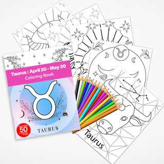 50 Powerful Taurus Printable Coloring Pages For Kids & Adults (INSTANT DOWNLOAD)