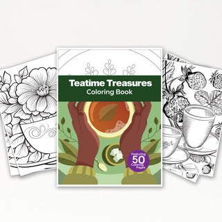 50 Teatime Treasure Printable Coloring Pages For Kids & Adults (INSTANT DOWNLOAD)