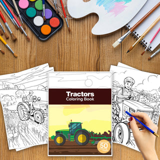 50 Mighty Tractor Printable Coloring Pages For Kids & Adults (INSTANT DOWNLOAD)