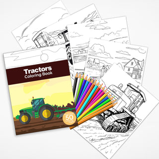 50 Mighty Tractor Printable Coloring Pages For Kids & Adults (INSTANT DOWNLOAD)