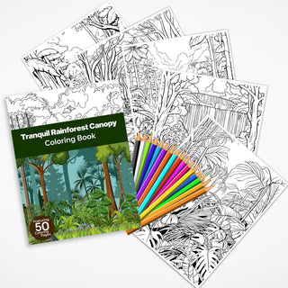50 Tranquil Rainforest Canopy Printable Coloring Pages For Kids & Adults
