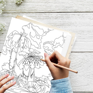 50 Tropical Paradise Printable Coloring Pages For Kids & Adults (INSTANT DOWNLOAD)
