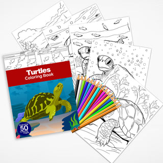 50 Serene Turtle Printable Coloring Pages For Kids & Adults (INSTANT DOWNLOAD)