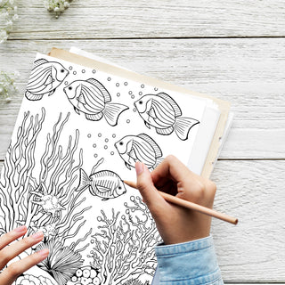 50 Enchanting Under the Sea Printable Coloring Pages For Kids & Adults (INSTANT DOWNLOAD)