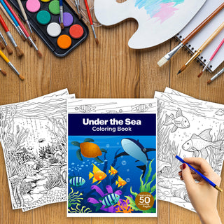 50 Enchanting Under the Sea Printable Coloring Pages For Kids & Adults (INSTANT DOWNLOAD)