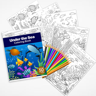 50 Enchanting Under the Sea Printable Coloring Pages For Kids & Adults (INSTANT DOWNLOAD)