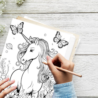 50 Whimsical Animal Portrait Printable Coloring Pages For Kids & Adults (INSTANT DOWNLOAD)
