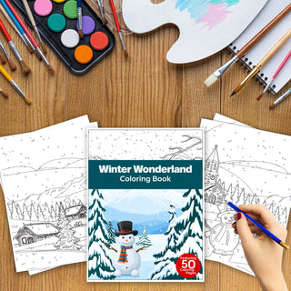 50 Winter Wonderland Printable Coloring Pages For Kids & Adults (INSTANT DOWNLOAD)