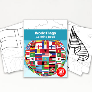 50 Colorful World Flags Printable Coloring Pages For Kids & Adults (INSTANT DOWNLOAD)