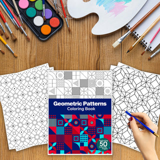 50 Mesmerizing Geometric Pattern Printable Coloring Pages For Kids & Adults (INSTANT DOWNLOAD)