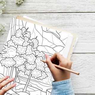 50 Serene Tree Printable Coloring Pages For Kids & Adults (INSTANT DOWNLOAD)