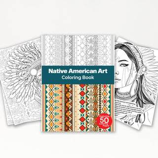 50 Native American Art Printable Coloring Pages For Kids & Adults (INSTANT DOWNLOAD)