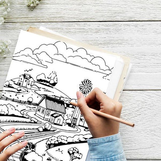 50 Peaceful Countryside Printable Coloring Pages For Kids & Adults (INSTANT DOWNLOAD)