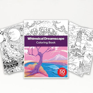 50 Whimsical Dreamscape Printable Coloring Pages For Kids & Adults (INSTANT DOWNLOAD)