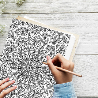 Mindful Mandala Printable Coloring Pages For Kids & Adults (INSTANT DOWNLOAD)